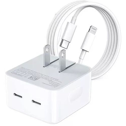 Cargador Rápido 50W Lightning a USB-C – Potencia Alta y Carga Segura