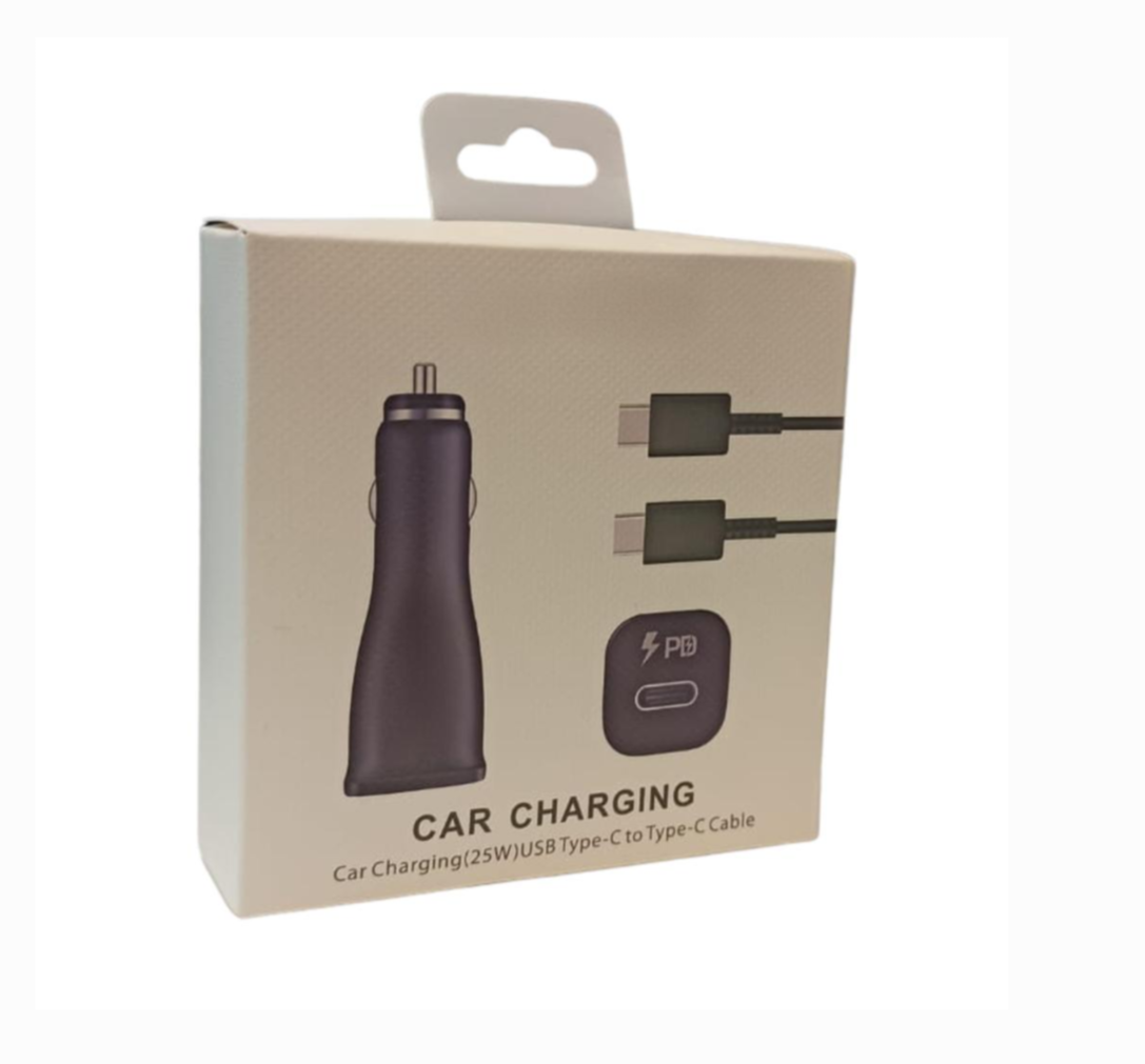 🚗🔌 Cargador para Auto USB-C a USB-C – Carga Rápida y Potente en Movimiento