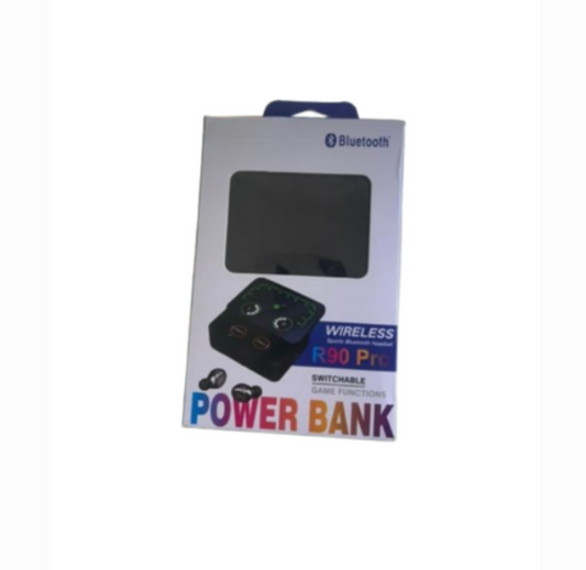 Audífonos Bluetooth R90 Pro con Power Bank – Sonido Inalámbrico y Carga Portátil