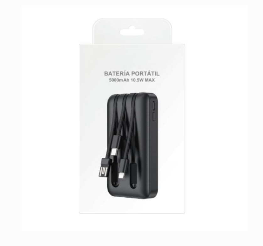 Batería Portátil 5000 mAh – Energía Extra donde la Necesites