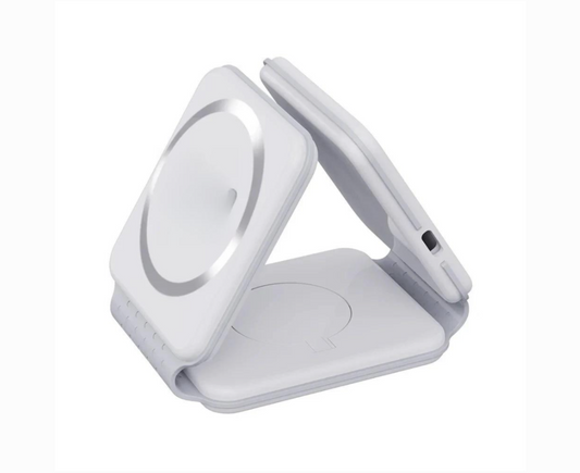 Cargador Inalámbrico Plegable 3 en 1 – Estación de Carga Magnética MagSafe