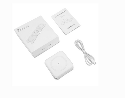 Cargador Inalámbrico Plegable 3 en 1 – Estación de Carga Magnética MagSafe