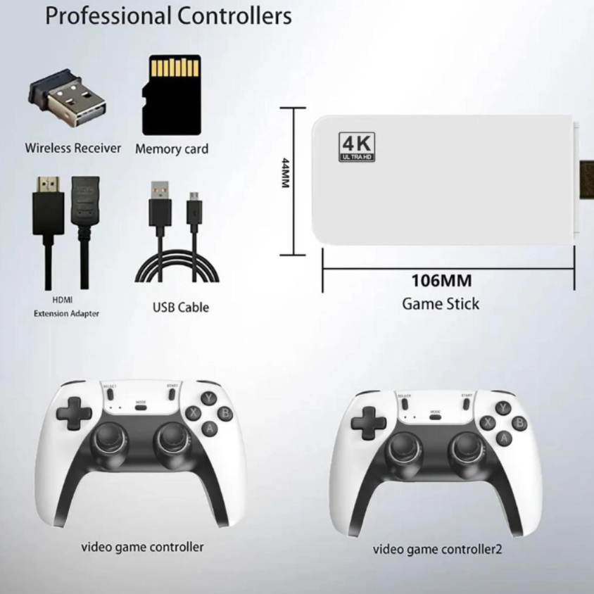 Consola Portátil de Juegos 2.4G Inalámbrica – USB Tipo Blanco